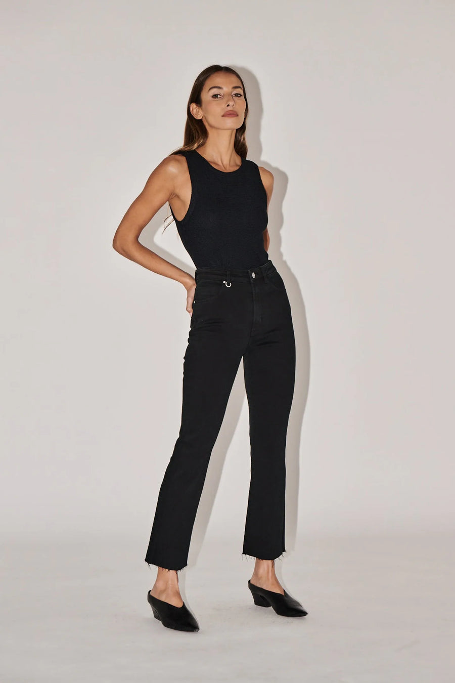 Twiggy crop jean black