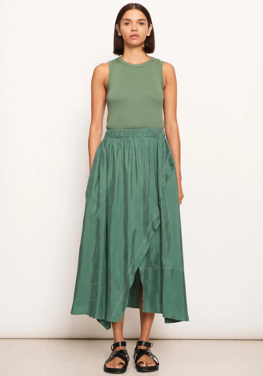 Vault wrap skirt green