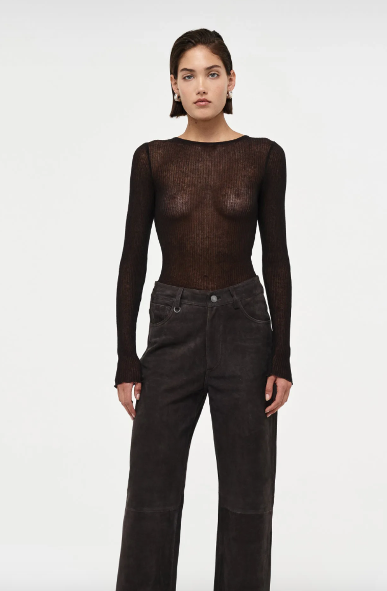 Atlas knit top - bark