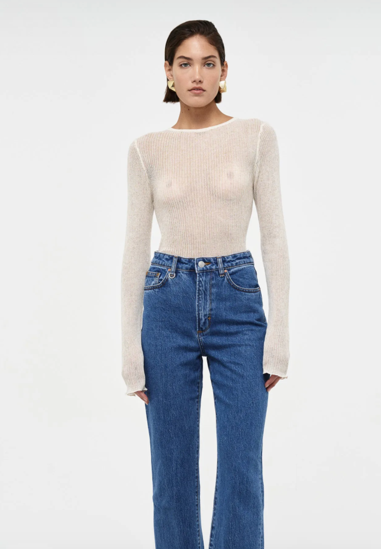 Atlas knit top - coconut