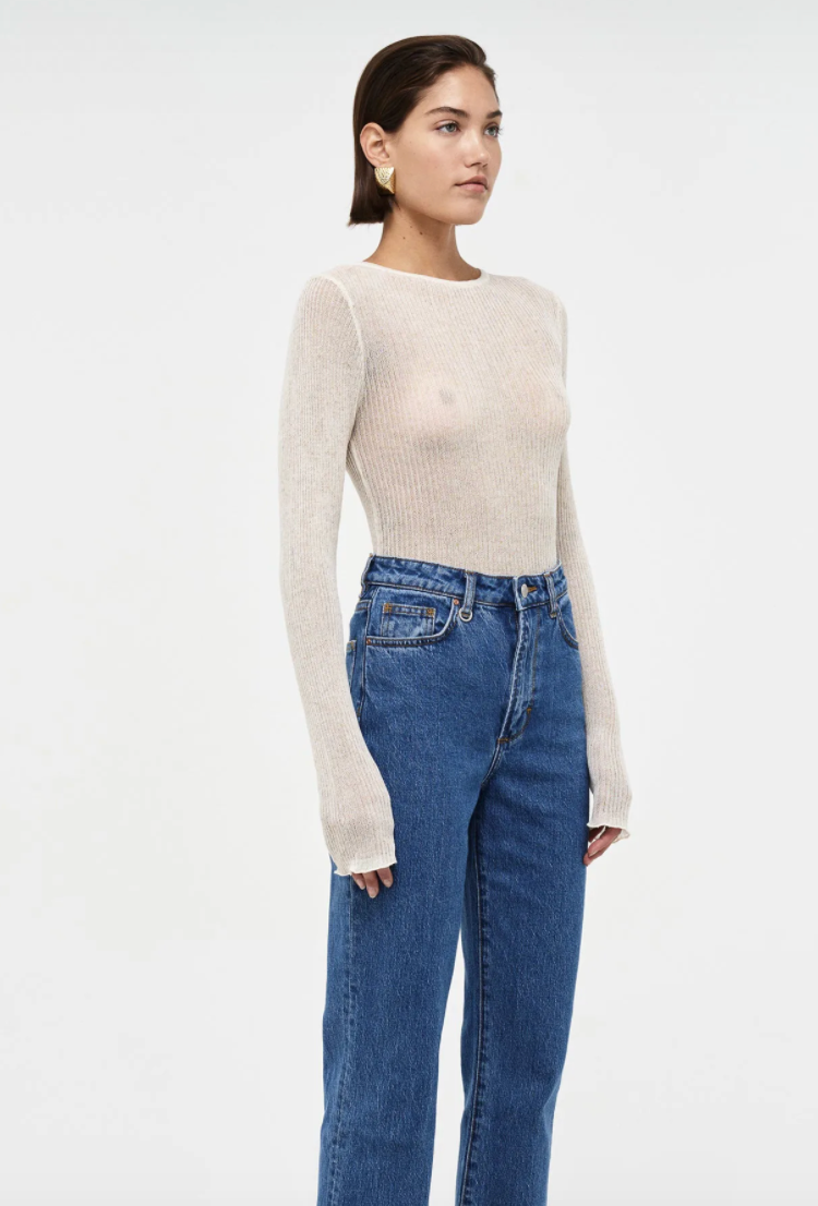 Atlas knit top - coconut